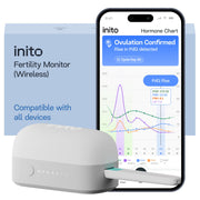Inito reader front view showing compact design and easy controls for accurate tracking