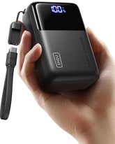 INIU power bank front packaging showing compact design and capacity, travel-ready benefit