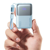 INIU ultra mini front view showing compact power bank and branding for easy carry