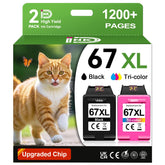 InkID 67XL front packaging showing combo pack and product benefits
