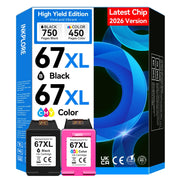 InkPlore empaque frontal del pack mostrando compatibilidad y chip actualizado