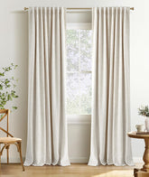 INOVADAY front view of cream panels showing full coverage and neat drape benefit light blocking