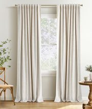 INOVADAY front view of cream panels showing full coverage and neat drape benefit light blocking