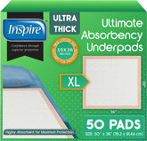 Inspire embalaje frontal mostrando pack de 50 para protección constante