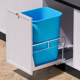 Insputer front view installed showing concealed bins and organized space