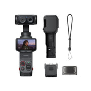 Insta360 Luna Ultra frontal mostrando diseño compacto y controles, ideal para vlogging