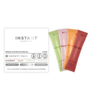 Instant Hydration frente del empaque mostrando pack variedad y beneficios