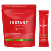 Instant Hydration front packaging showing 20 stick packets and benefit of portable electrolytes