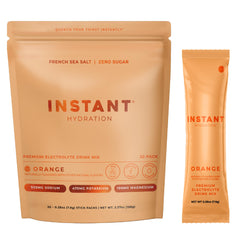 Instant Hydration front packaging showing orange citrus sticks and benefits