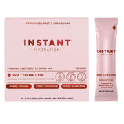 Instant Hydration front packaging shows 30 sticks and clear benefits