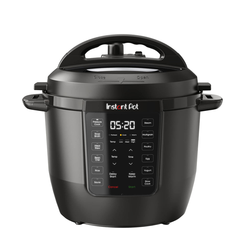 Instant Pot frente y panel mostrando controles claros y fácil uso