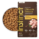 Instinct bag front view showing cage-free chicken and high-protein benefit