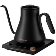 intasting kettle front view showing sleek body and handle for stylish countertop appeal