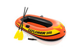 Intex Explorer 200 front view showing bright colors and grab rope for easy spotting