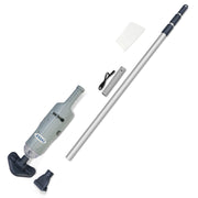 Intex front view showing vacuum unit and accessories for easy cleaning