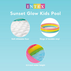 Intex niños jugando en la piscina destacando seguridad y entretenimiento
