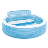 Intex pool front packaging showing product and benefits
