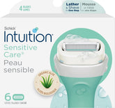 INTUITION Schick frente del empaque mostrando 6 cartuchos y ventaja de ahorro