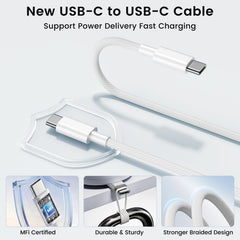 ipremium cargador y cable en uso cargando un iPhone rápidamente