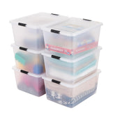 IRIS USA front view of clip box showing translucent body and lid for quick identification