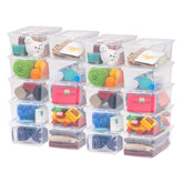 IRIS USA front view of stacked bins showing organized storage benefit