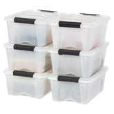IRIS USA pearl front view showing six matching bins for tidy storage