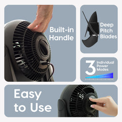 IRIS USA ventilador en escritorio aportando frescor mientras trabajas