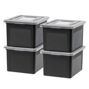 IRIS USA caja archivos frente mostrando diseño negro y privacidad