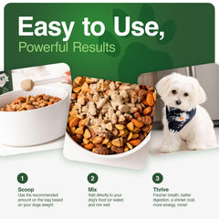 Iron Paws envase abierto con etiqueta legible y lista de ingredientes