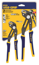 IRWIN VISE-GRIP front view showing both 8" and 10" pliers, durable finish and fast-adjust benefit