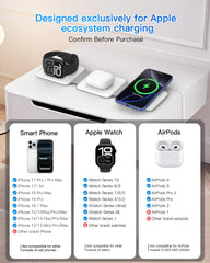Iseyyox base cargando un Apple Watch, carga segura y conveniente