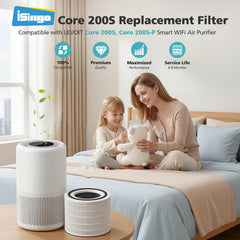 iSingo filtro Core 200S instalado en purificador facilita reemplazo rápido y sin herramientas