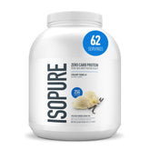 Isopure tub front packaging showing product and benefits