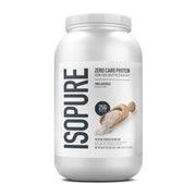 Isopure envase frontal sin sabor mostrando 3 lb y beneficio de proteína pura