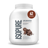 Isopure front package showing Dutch Chocolate flavor and 25g protein benefit