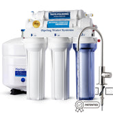 iSpring RCC2 front view showing compact under-sink unit and components for space-saving benefit