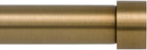 Ivilon front view warm gold curtain rod showing elegant finish and clean profile benefit: polished style