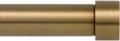 Ivilon front view warm gold curtain rod showing elegant finish and clean profile benefit: polished style