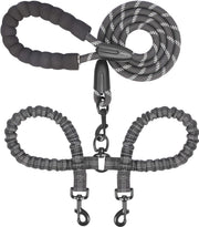 iYoShop correa doble frontal mostrando longitud y color negro, ideal para paseos cómodos