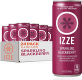 IZZE blackberry front can close-up showing vibrant label and refreshing fizz