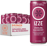 IZZE blackberry front can close-up showing vibrant label and refreshing fizz