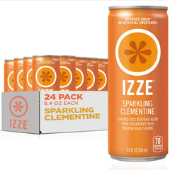 IZZE front can showing clementine label and refreshing benefit