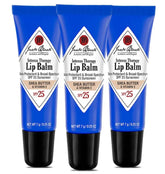 Jack Black pack frontal de 3 bálsamos labiales con SPF 25 para protección práctica