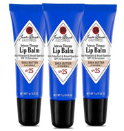 Jack Black pack frontal de 3 bálsamos labiales con SPF 25 para protección práctica