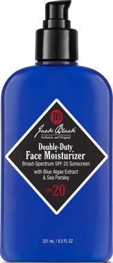 Jack Black front packaging showing SPF 20 and product benefits for daily protection