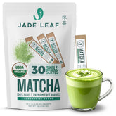 Jade Leaf front packaging pouch showing organic single-serve convenience