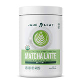 Jade Leaf Matcha front tub packaging showing product and benefits