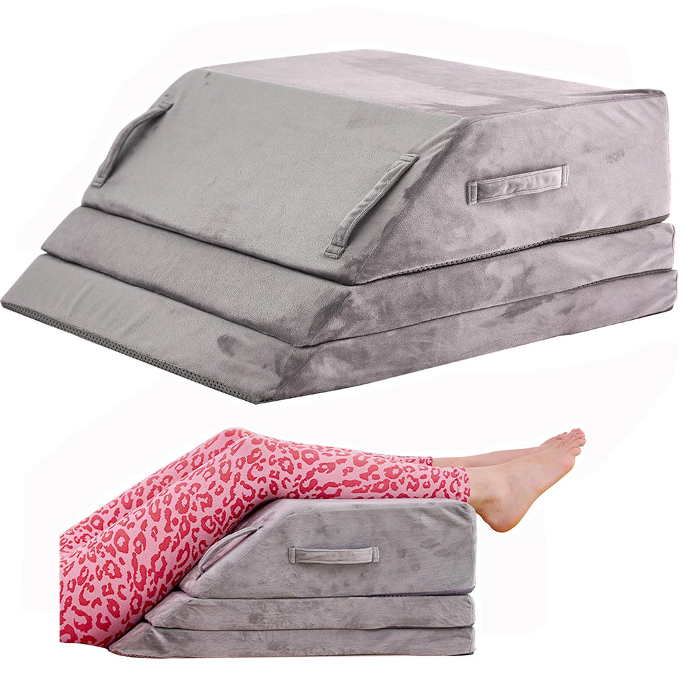 jakoola vista frontal de la almohada elevadora mostrando forma en cuña y beneficio de soporte