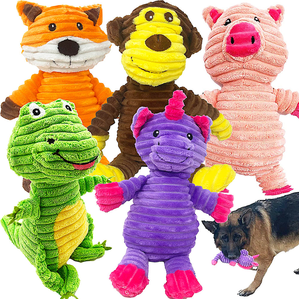 Jalousie pack frontal mostrando los cinco peluches con valor por dinero