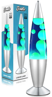 JAMBO front view of blue lamp showing vibrant mood lighting and decor benefit